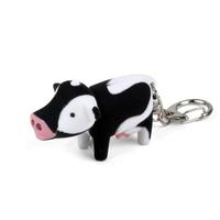 Kikkerland Cow Rubber Coated LED Light Keychain