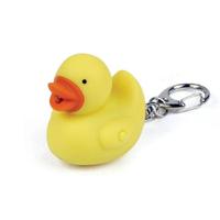 Kikkerland Duck Rubber Coated LED Light Keychain