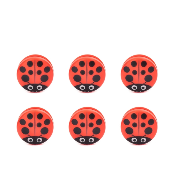 7.48" Ladybug Bag Clips (6 Pack)