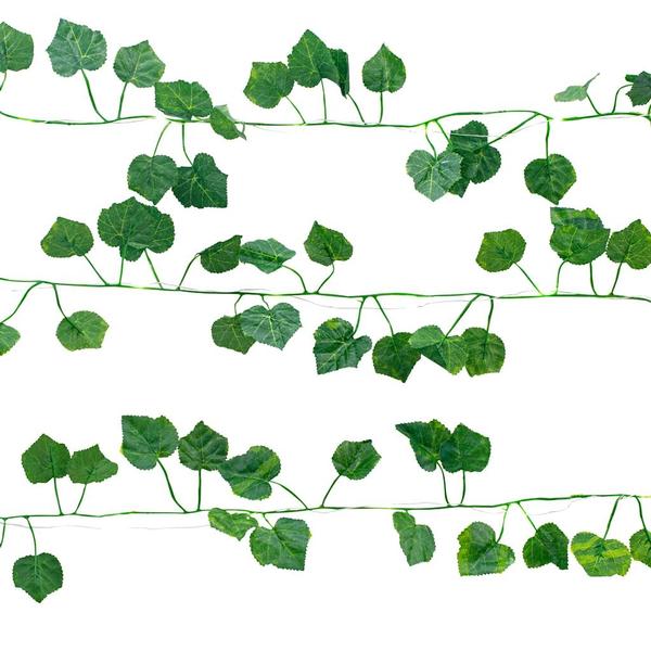 10' Green Ivy String Lights Battery Operated Garland