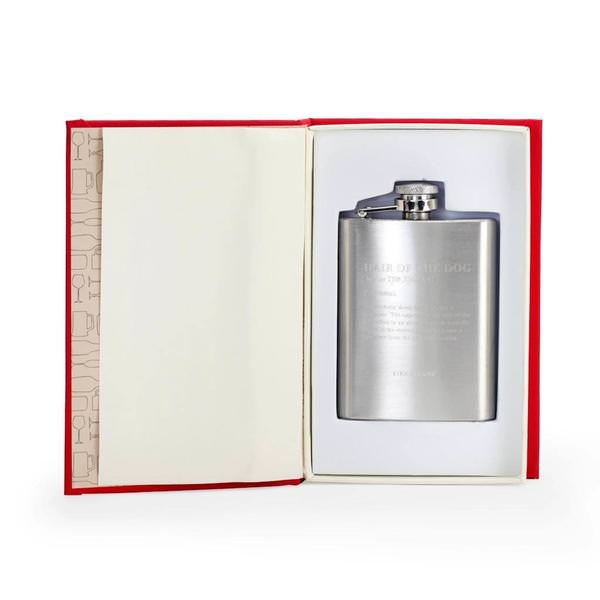 4oz Hair of the Dog Kikkerland Book Flask
