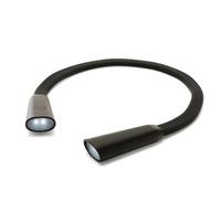 Kikkerland 21" Black Rechargeable USB 2 Light Modes Hands-Free Book Light