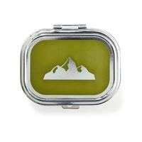 Kikkerland 2.4" Silver and Green "Mountains On the Go" Ashtray