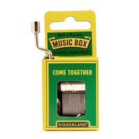 Kikkerland 8.9" Come Together Crank Galvanized Steel Music Box