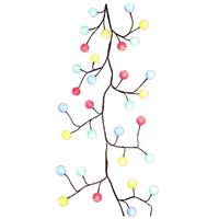 Kurt S. Adler 6' Artificial Brown Wire Battery Operated LED Lighted Garland (Convertible to Electric with Adapter)