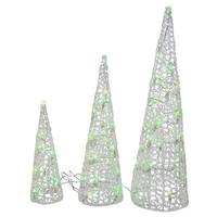 Kurt S. Adler RGB 48 Lights Cone Tree Adapter and Control Pane Included (3 piece)