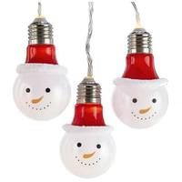 Kurt S. Adler 10 Light 7.5' Silver Wire Snowman String Set