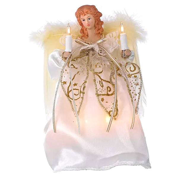 10 Light 9" Angel Christmas Tree Topper