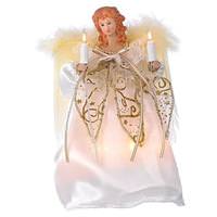 Kurt S. Adler 10 Light 9" Angel Christmas Tree Topper