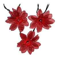 Kurt S. Adler 35 Light Red Poinsettia String Set