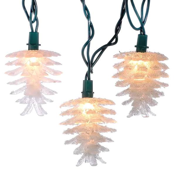 10 Light Pinecone String Set