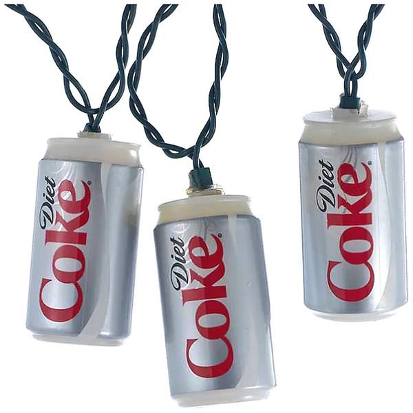 10 Light 12' Green Wire Coca Cola® Diet Coke Can String Set