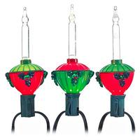 Kurt S. Adler 7 Light 11.5' Green Wire Green/Red Bubble Light Set