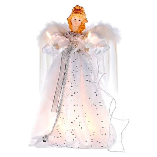 10 Light 14" Angel Christmas Tree Topper