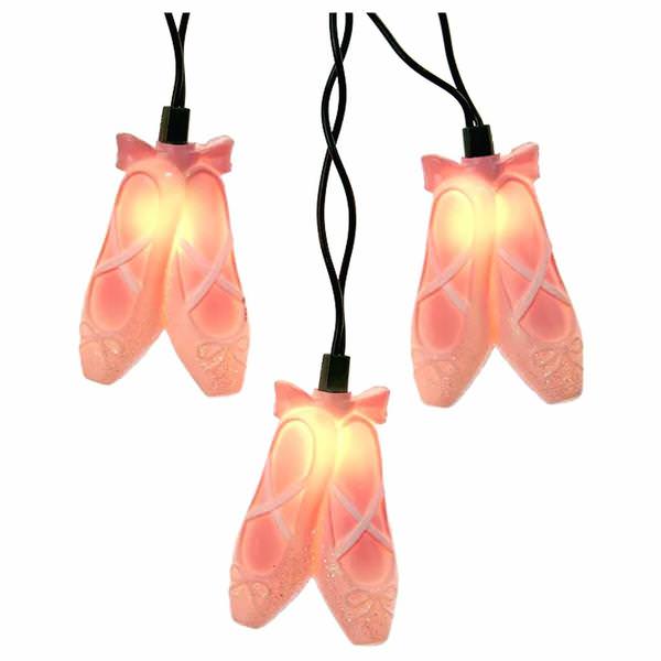 10 Light 12' Green Wire Ballet Slippers String Set