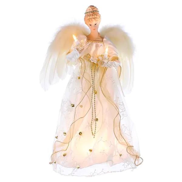 10 Light 16" Angel Christmas Tree Topper