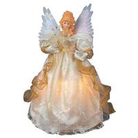 Kurt S. Adler 10 Light 14" Angel Christmas Tree Topper