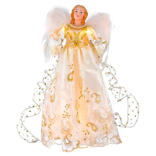 10 Light 14" Angel Christmas Tree Topper