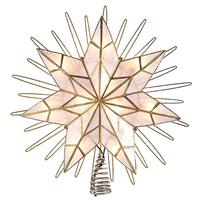 Kurt S. Adler 10 Light 14" Capiz Star Christmas Tree Topper