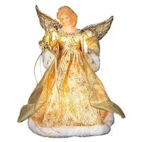 Kurt S. Adler 10 Light 12" Angel Christmas Tree Topper