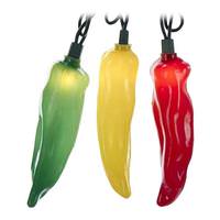 Kurt S. Adler 10 Light 48" Red / Green / Yellow Chili Pepper String