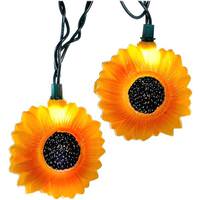 Kurt S. Adler 10 Light 12' Green Wire Sunflower String Set