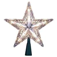 View 10 Light 7" Clear Star Christmas Tree Topper