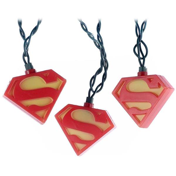 10 Light 12' Green Wire Superman String Set