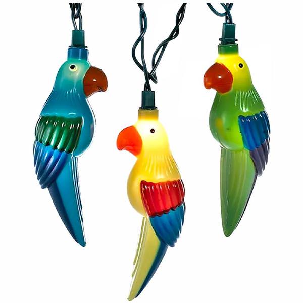10 Light Green Wire Parrot String Set