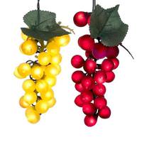 Kurt S. Adler 100 Light Brown Wire Green/Burgundy Grape Cluster Lights String