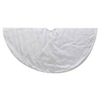 Kurt S. Adler 48" Silver Glitter Swirl Tree Skirt