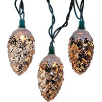 Kurt S. Adler 10 Light 12' Green Wire Pinecones String Set