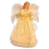 Kurt S. Adler 10 Light 12" Angel Christmas Tree Topper