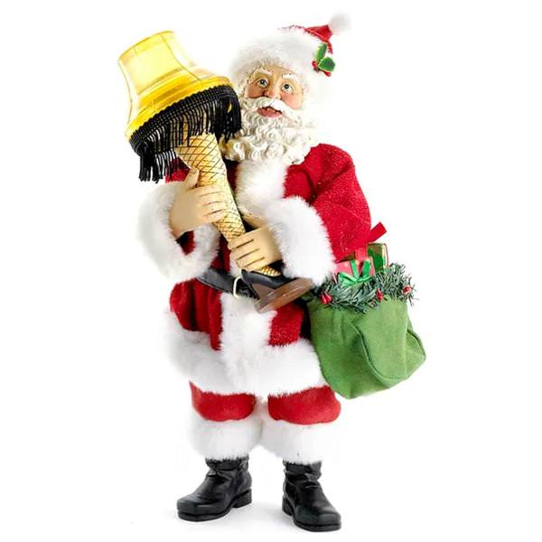 10" Fabriche Santa Holding a Leg Lamp