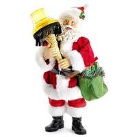 View 10" Fabriche Santa Holding a Leg Lamp