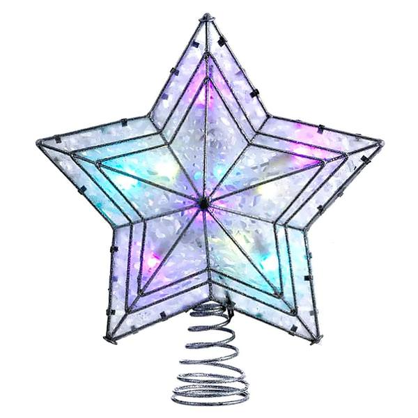 10 Light 12" Color Changing LED Star Christmas Tree Topper