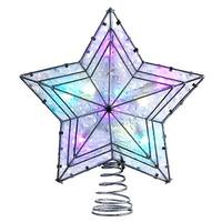 Kurt S. Adler 10 Light 12" Color Changing LED Star Christmas Tree Topper