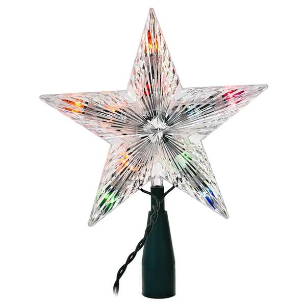 10 Light 7.3" Multi Color Star Christmas Tree Topper