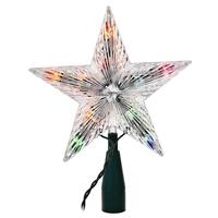 Kurt S. Adler 10 Light 7.3" Multi Color Star Christmas Tree Topper