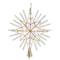 Kurt S. Adler 10 Light 14" Capiz Bethlehem Star Christmas Tree Topper