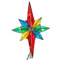 Kurt S. Adler 10 Light 12" Capiz Bethlehem Star Christmas Tree Topper