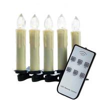 View 4" 5 Light Warm White Battery-Operated Flicker Flame Candle 