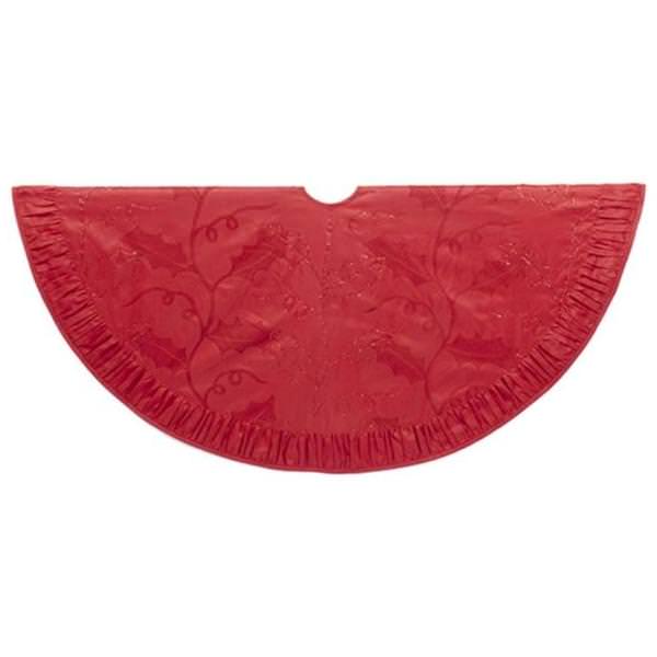 48" Red Sequin Holly Tree Skirt