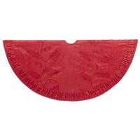 Kurt S. Adler 48" Red Sequin Holly Tree Skirt