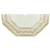 Kurt S. Adler 54" Ivory with Gold Pinecones Tree Skirt