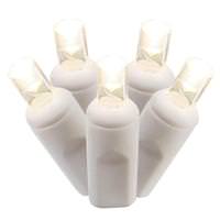 Kurt S. Adler 50 Light 25.5' White Wire Warm White Lights 