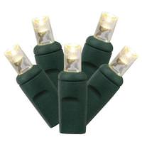 Kurt S. Adler 50 Light 25' Green Wire Warm White Frosted Lights 