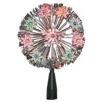 Kurt S. Adler 10 Light 5.5" Multi-Color Snowflake Christmas Tree Topper