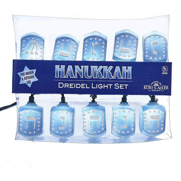 10 Light 12' Hanukkah Dreidel String Set