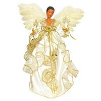 Kurt S. Adler 10 Light 12" Angel Christmas Tree Topper